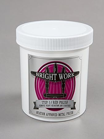 BrightWork Polish - Step 1 - Red Polish - Metal Polish (16 Ounce)