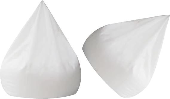 Bean Bag Cover, M-Size 80x90cm Fabric Replacement Cover, Lazy Sofa Liner for Adults & Kids, White&Grey, Living Room, Garden, No Filler