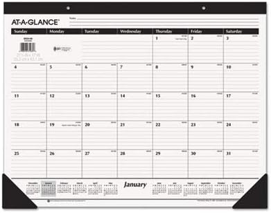 at-A-Glance Recycled Desk Pad, 22 x 17 Inches, White, 2013 (SK24-00)