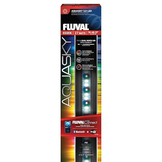 Fluval, AquaSky 3.0 LED RGB + Dual White 27 Watts 36-48.25 Inch