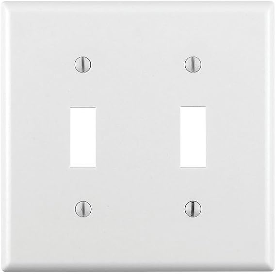 Leviton Double Toggle Switch, Standard Size, 88009, White