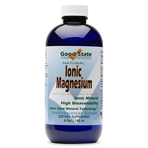 Good State Ionic Magnesium 8 oz - Natural - Nano Sized Mineral Technology - Professional Grade - Supports Healthy Chemical & Enzymes Reactions - 96 Servings 8.1 fl oz