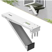 Window Air Conditioner Support Bracket,Window AC Bracket Fits 5,000 to 12,000 BTU AC Units, Sturdy Support Mounting Brackets with Bubble Level, Up to 85 lbs