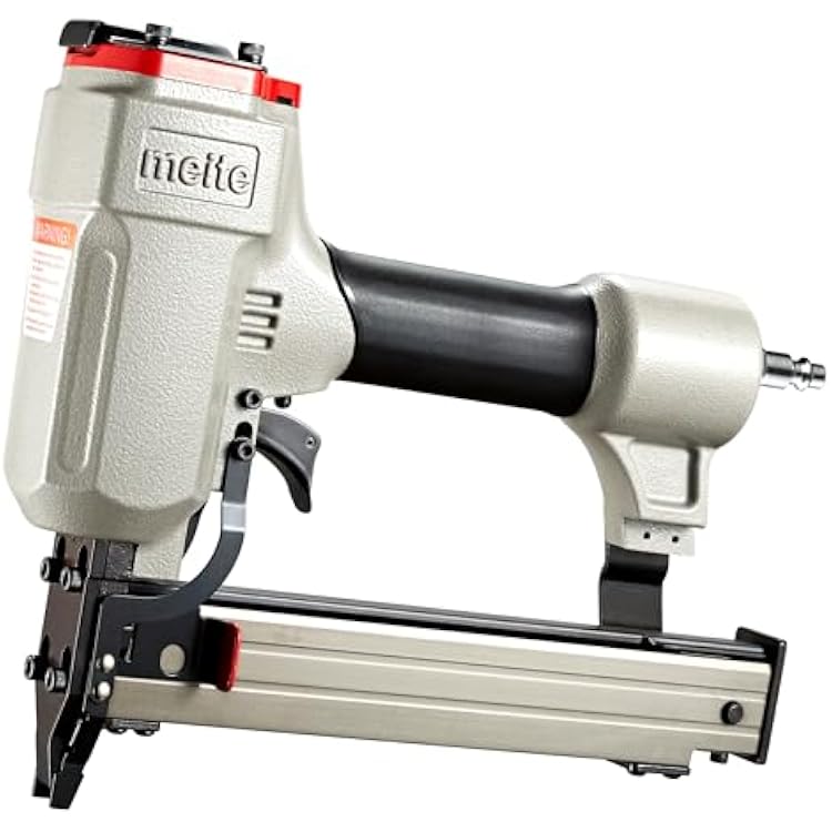 meite 9240B 18 Gauge 516-Inch Crown Pneumatic Stapler Accepts 92 Staples 1 to 1-58 Medium Wire for Upholstery, Woodworking, Llight Construction Projects