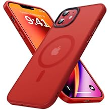 Magnetic for iPhone 12 Case/iPhone 12 Pro Case, [Compatible with Magsafe] [Military Grade Drop Protection] Protective Shockproof Translucent Matte Slim Phone Case for iPhone 12/12 Pro, Red