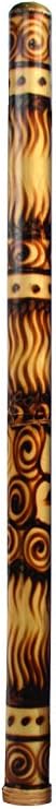 Didgeridoo Bamboo burned 47" long with red bag | Didgeridoo designed for deep drone tones and musical practice; key details: Bamboo, Burned.