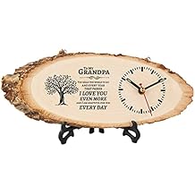 BeauGift Grandpa Gifts, Fathers Day Birthday Gifts for Grandpa from Grandkids, Wooden Clock Best Grandfather Ever Gifts to My Gramps Pops Opa Granddaddy