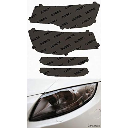 Lamin-x Custom Fit Gunsmoke Headlight Covers for Jeep Grand Cherokee HID wDRL 15-21