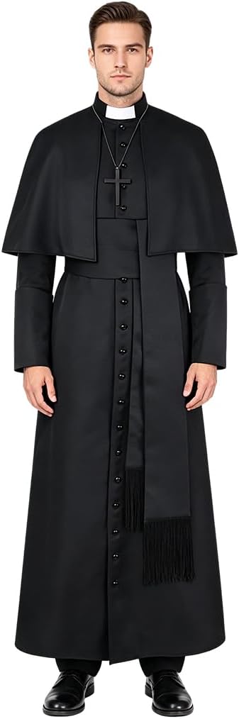 Men's Cassock Robe Choir Minister Clergy Pulpit Liturgical Church Robe four colors