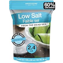 Aromasong Low Sodium Sea Salt 100% Natural Fine Grain Dead Sea Potassium Chloride with Dead Sea Salt, 39 oz 1106 g
