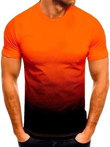 Fashion Men Tie Dye T Shirt Muscle Gym Workout Athletic Shirt Bodybuilding Active Short Sleeve Tee Summer Novelty Top