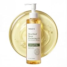 Wren Heartleaf & Centella Cleansing Oil Pore Control & Double Cleanse Face Wash for Glass Skin, Melt Blackheads, Makeup & Sunscreen Remover, Calming for Sensitive Skin 6.76 fl.oz