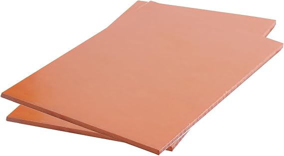 Phenolic Plastic Board Resin Laminated Sheet Plate Sheet Dark Red for Parts Machining, 1mm Thick,200mm x 250mm