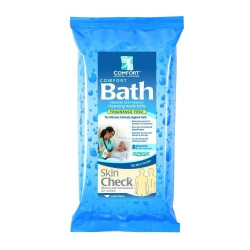 Sage Comfort Bath Wipe, 8 x 8, Soft Pack, 1 Box