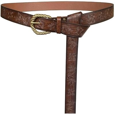 JAOYU Medieval Belts Faux Leather Belt Mens Viking Belt Renaissance Belts for Women Knight Belt Cosplay Costume LARP Accessories