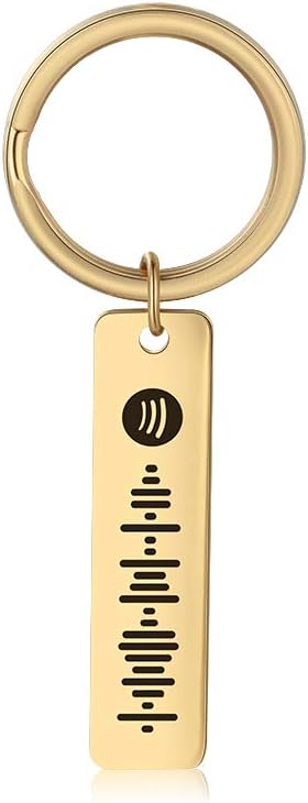 Spotify keychain Custom Music Code Keyring for Men Personalized Music Keychains for Women