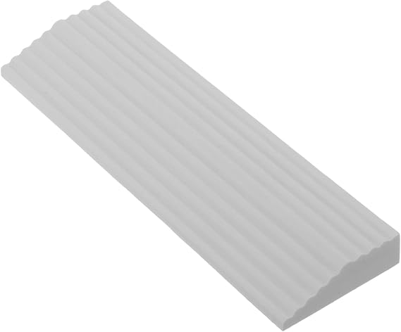 Home Slope Ramp Mat for Robot Vacuum and Wheelchair Plastic Threshold Ramp Cushion with Triangular Design for Low Steps Gray Patchwork