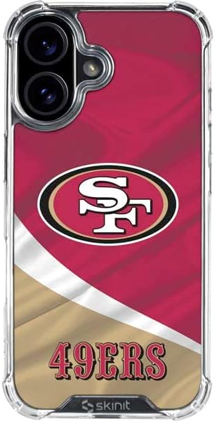 Skinit Clear Phone Case Compatible with iPhone 16 - Officially Licensed NFL San Francisco 49ers Design
