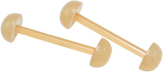 BodyJewelryOnline Flesh Color Retainers 14G BioFlex Barbell - 2 Pack