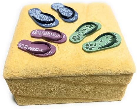 Tikimaster Slippers On The Beach Jewelry Keepsake Box - Hand Painted | #ih12734