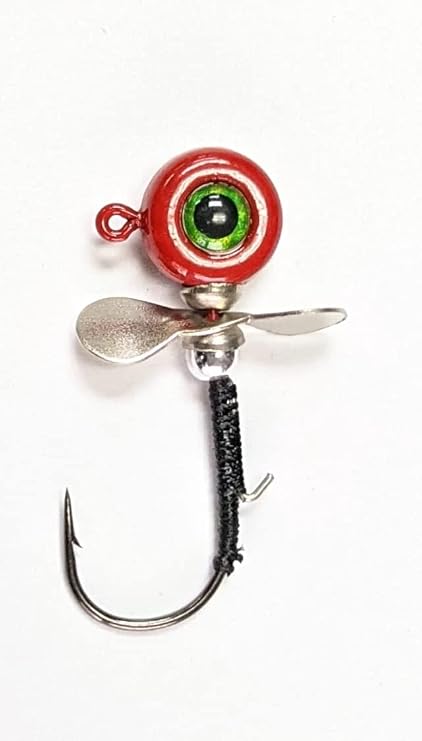 Jenko BTWB018R Big T Whirly Bird Jig Heads Red 1/8 oz