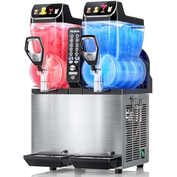 Commercial Slushie Machine, Margarita Daiquiri Wine Frappe Slush Frozen Drink Machine, 30L