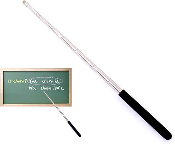 Telescopic Teacher Pointer, Teaching Pointer, Expandable whiteboard Pointer, with capacitive Screen Handwriting Function, Teacher Coach Presenter Pointer, Extended to 39 inches (Black)
