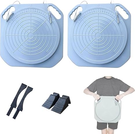 Heavy Duty Wheel Alignment Kit - 5 Ton Turn Plates with Transition Blocks & Thrust Pads, 360° Rotating Alignment Table for Garage & Auto Repair