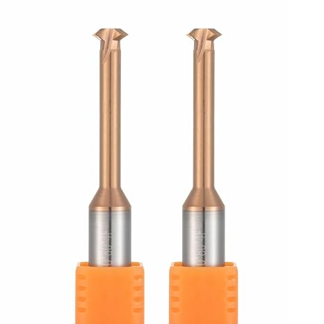 Thread Milling Cutter CNC Metric Thread milling Machine AlTiN Coating HRC60 for Steel M2 M3 M4 M5-(2pcs D1.2 P0.2-0.5)