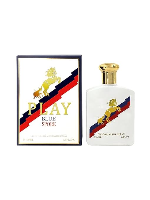 EBC-Collection, PLAY BLUE SPORT Perfume for Men, 3.4oz/100ml