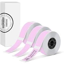 Label Maker Tape Compatible with D30 Label Printer/P21 Label Printer/ORGSTA S001/ORGBRO X1, Thermal Sticker 12mm40mm(0.47"x1.57"), Self-Adhesive Label Tape, 480 PCS, 3 Rolls (Pink)