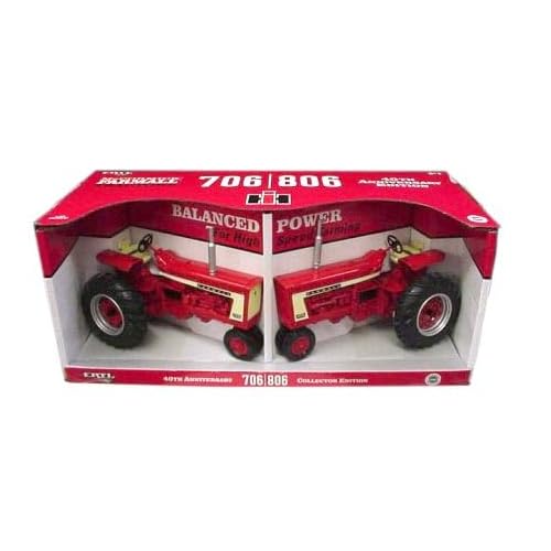 ERTL 116 IH Farmall 706 & 806 2 Piece Collector Set with Precision Wheels & Tires 14308