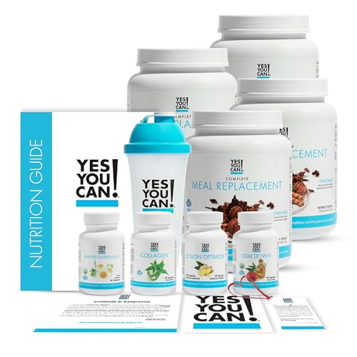 Yes You Can! Transform Kit Complete Meal Replacement - Contains Meal Replacement Powder Shake and Natural Meal Replacement Supplements, Nutritional Healthy Meals Replacement Chocolate - 60 Servings
