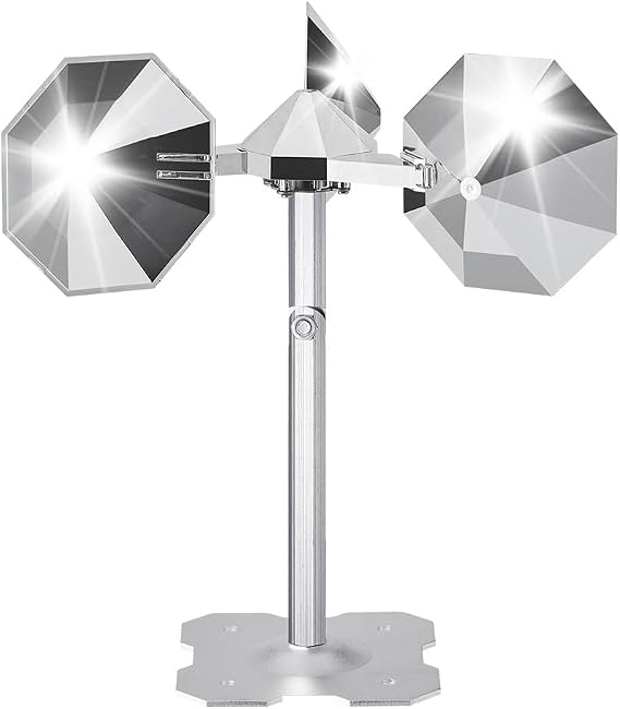 Bird Scare Reflective Device,Silver, Wind Powered Spinning, Bird Reflectors, Keep Pigeon Woodpeckers and Seagull Away for Garden Patio Yard,1PCS