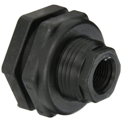 Banjo TF050 Polypropylene Bulkhead Tank Fitting, 12 NPT Female
