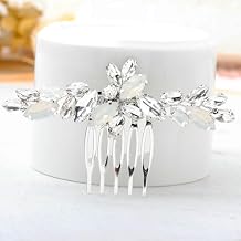 Olbye Wedding Hair Comb Headpieces for Bride Hair Comb Crystal Bridal Hair Accessories (Silver)
