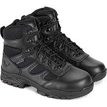 Thorogood Deuce 6 Waterproof Side-Zip Black Tactical Boots for Men and Women with Full-Grain Leather, Soft Toe, and Slip-Resistant Outsole; BBP & EH Rated