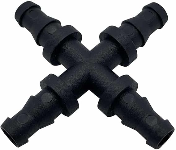 AutoPot Tee Connector & Cross Connector 5-Packs (3/8 Cross Connector 5-Pack)