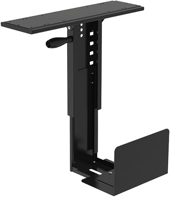 CPU Stand Adjustable Under Desk PC Mount and CPU Holder Wall Mount, PC Case CPU Holder Under-Desk PC Stand Holder Mount,PC Under Desk Mount Computer Tower Stand