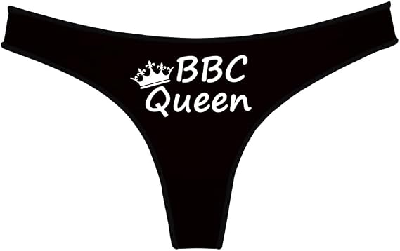 BBC Queen Thong for Women, Funny Graphic Design Cotton Underwear