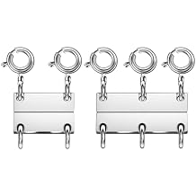Layering Magnetic Necklace Clasps, Multiple Necklace Clasp,Necklace Clasps for Layered Look,Stainless Steel Chain Link Clasps for Necklaces and Bracelets, Silver, Gold (2silver 3silver B)