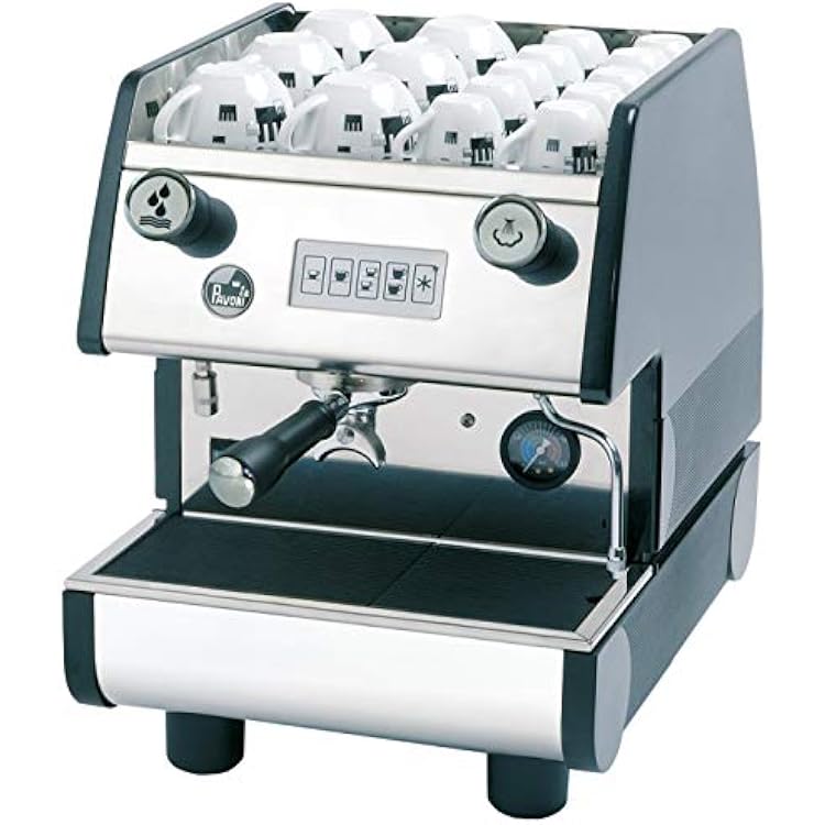 La Pavoni Pub 1V-B Electronic Programmable Dosing Espresso Machine with Digital Control Pad and Microprocessor, 1 Group Volumetric, Black