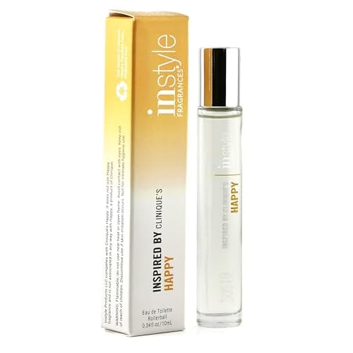 Instyle Fragrances, Inspired by Cliniques Happy, Rollerball, Womens Eau de Toilette, Vegan, Paraben Free, Phthalate Free, Never Tested on Animals, 0.34 Fl Oz