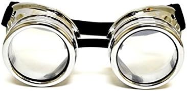 GloFX Chrome Steampunk Goggles