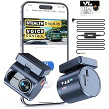 KAWA 2K Dash Cam for Cars with Voice Control - with Type-C Port Hardwire Kit