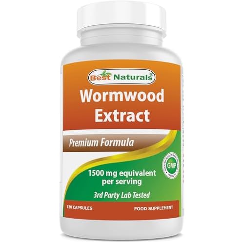 Best Naturals Wormwood Extract 1500 mg Equaivalent Per Serving-120 Capsules. Gluten Free, Non-GMO