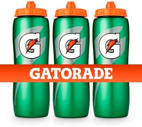 Gatorade 32 Ounce Contour Style Squeeze Water Bottle, 3 Pack by Gatorade