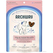 ARCHWAY Pet Treats - Hip and Joint for Dogs - Glucosamine Chondroitin for Joint Support & Mobility - High Protein, Simple Ingredients Healthy Dog Treats - Hypoallergenic - USA Made (5 oz)