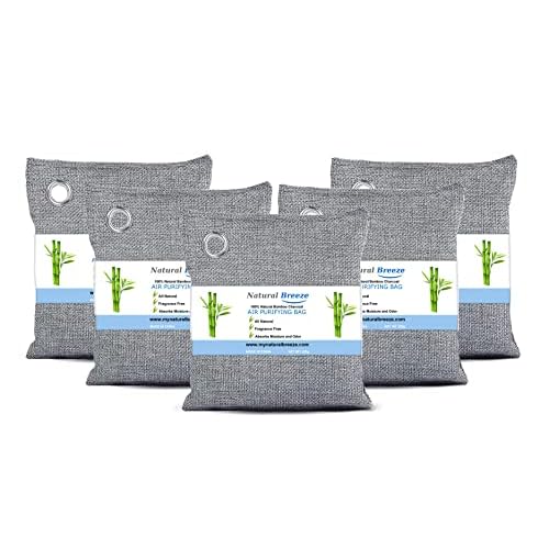 Natural-Breeze Bamboo Activated Charcoal Air Purifying Bags -5 Packs of 200g NB300-5Pks