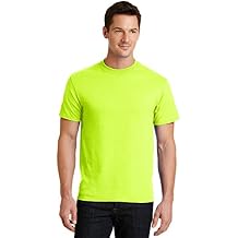 Port & Company Men's 50/50 Cotton/Poly T Shirt L Safety Green